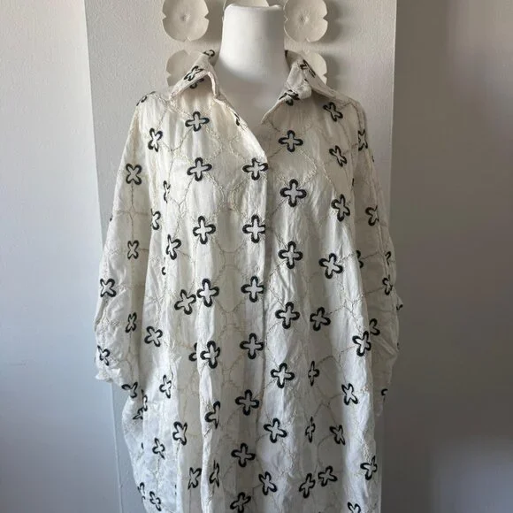 Italian Linen-Blend Beach Cover-Up Top | Made in Italy - Picture 8 of 9